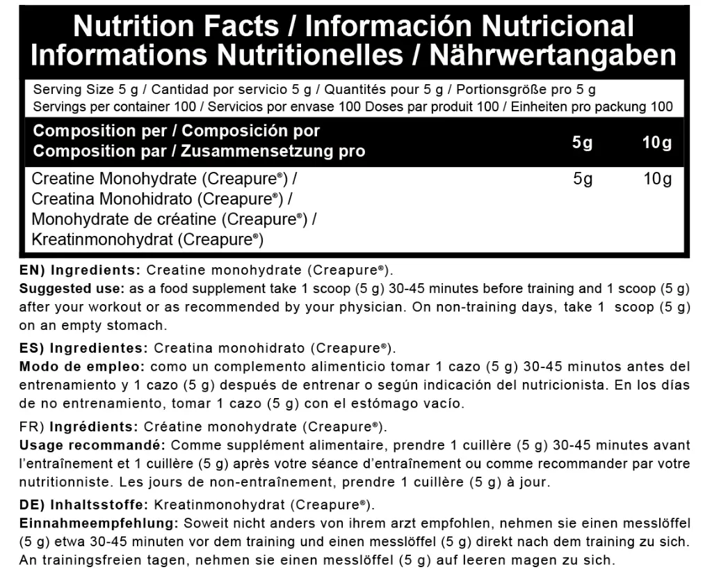 Tabela Nutri CREA EXTREME TANK 500 GRS.webp