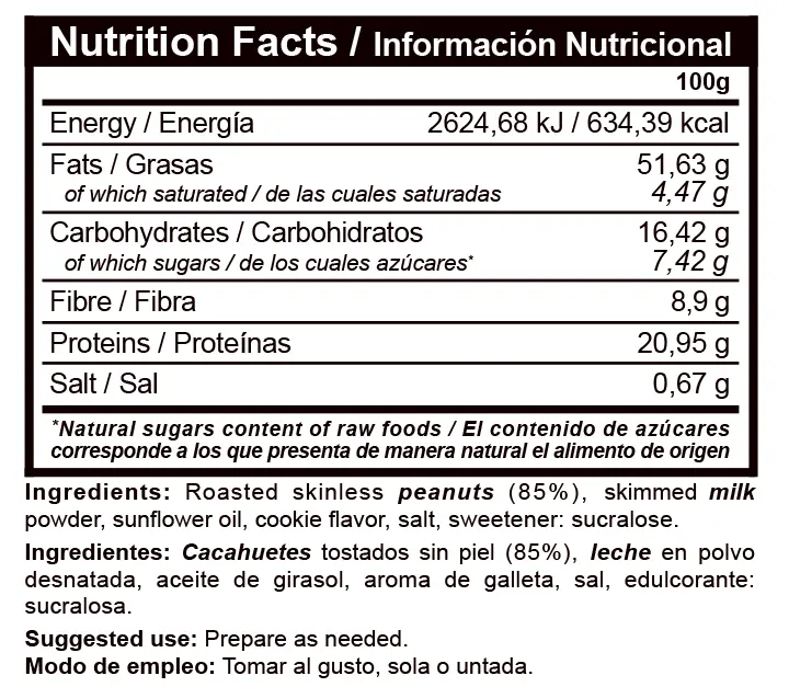Tabela Nutri Creme de Manteiga de Amendoim Sabor Chocolate 350gr.webp
